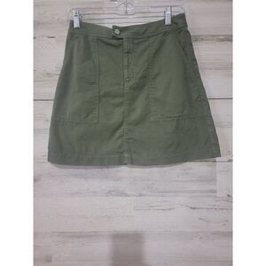 Womens Banana Republic Green Khaki Skirt Size 2